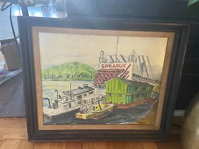 Painting Watercolor SPRAGUE Steam Boat Baton Rouge Mississippi River Free Ship • $185