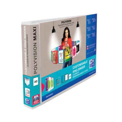 Elba Polyvision A3 Maxi Landscape Clear 30mm 4 D-Ring Presentation Binder (Pack  • £184.19