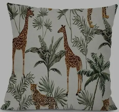£9.99 • Buy Giraffe Cushion Cover Animal Safari Giraffe Jungle Cushion Cover 45x45