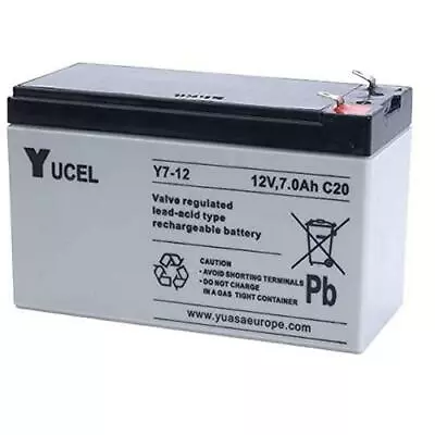 Yuasa Yucell Y7-12 12v 7Ah 12 Volt Sealed Lead Acid 12 V 7Ah Battery • £20.99