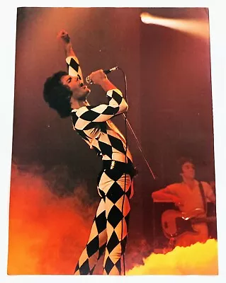 QUEEN FREDDIE MERCURY IN CONCERT~1970s Mini-Poster~Vintage Circus Magazine Pinup • $12.99