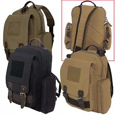 Vintage Canvas Sling Style Backpack - Hiking Travel School • $34.99