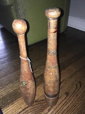 Antique Indian Clubs Juggling Pins Wooden • $55