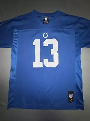 NFL Team Apparel Indianapolis Colts Jersey Youth Size XL Blue #13 Hilton (1154) • $14.99