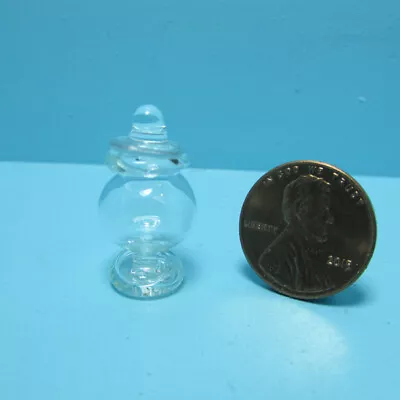 Dollhouse Miniature Glass Apothecary Jar With Lid IM65046 • $2.87