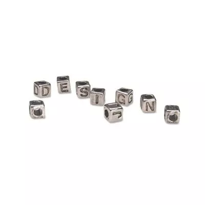 Dollhouse Miniature Silver Alphabet Beads • $3.99