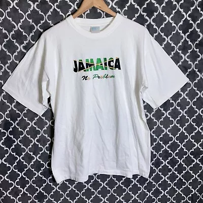 Jamaica No Problem T-Shirt Mens Size Medium Vintage Terrific Tees Tag • $12.88