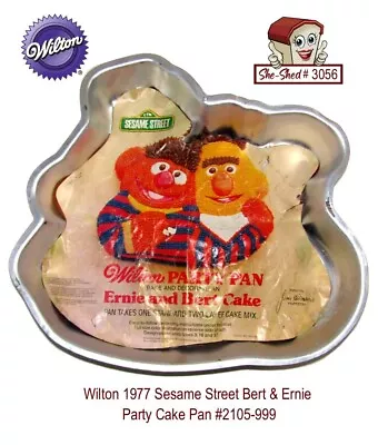 Wilton 1977 Sesame Street Bert & Ernie Cake Pan  2105-999 Vintage Party Favorite • $19.95