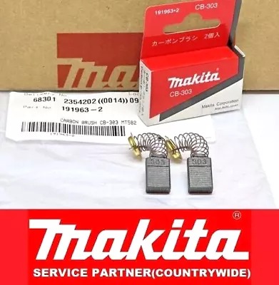 2Pc Genuine Makita Carbon Brushes For 125mm Tile Cutter 4100KB 110v • £6.86