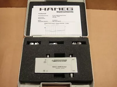 ROHDE & SCHWARZ HAMEG HZ547 VSWR BRIDGE 100KHz-3GHz  Open Box New Pictured • $299