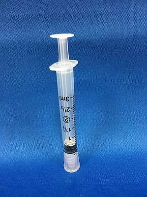 50 Easy Glide Syringes Sterile LUER LOCK 3cc / 3ml With 50 Clear Tip Caps  • $9.99