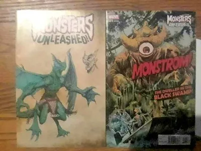 Monsters Unleashed 1 Variants 2 Lot Marvel Comics Monstrom Adams NM Wraparound • $7.75