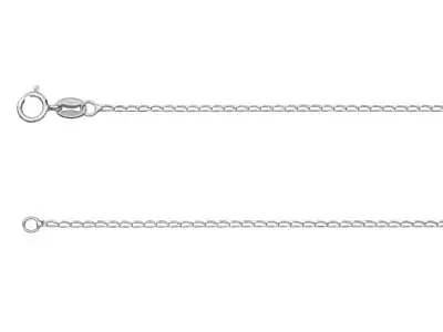 Sterling Silver Chain Diamond Cut Curb Link Necklace 16  18  20  22  24  26  28  • £5.99