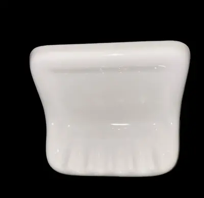 Bath Tub/Shower Ceramic Thinset Wall Mount Tile Soap Dish Matte White Approx 6x5 • $23.97