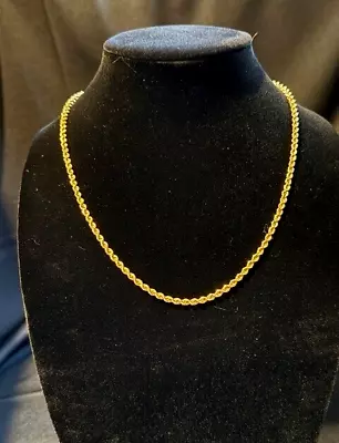 MILOR ITALY 14k 22 Inch GOLD Rope Necklace 7.25G • $120.50