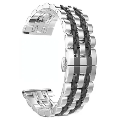 New 20mm 22mm Solid Bracelet Stainless Steel Replacement Metal Watch Strap Band • $12.98
