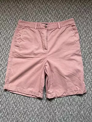 Womens M&S Shorts Size 10 Pink Chino Shorts 100% Cotton • £0.99