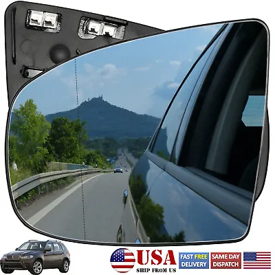 For BMW X5 X6 E70 E71 LEFT Driver Side Door Wing Mirror Rear View Glass Heated • $18.99