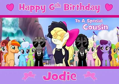 My Little Pony Movie Personalised A5 Birthday Card Daughter Sister Niece Name  • £2.95