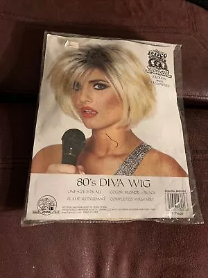 Blonde Teased Punk Rocker Wig Iconic 80's New Wave Retro Diva Singer • $26.98