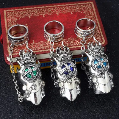 New Katekyo Hitman Reborn Finger Rings Vongola Famiglia Cosplay Ring Gem Turn • $12.99