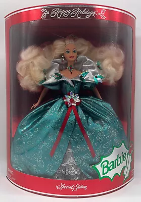 1995 Happy Holidays Barbie Doll Special Edition Mattel 14123 ~ NRFB SDB • $11.99