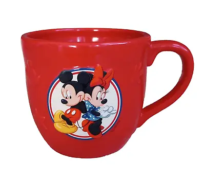 Mickey & Minnie Mouse Coffee Mug Cup Red 16 Oz. W/ 3D Icons- Hallmark Disney • $12.50