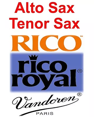 Alto Sax Or Tenor Sax Reeds Rico Rico Royal Vandoren Various Qty's  Free Ship • $17.95
