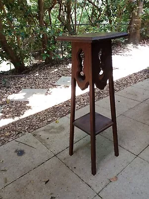 31  Tall Two Tier Wood Antique Plant Stand. • $100