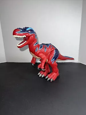 2004 Mattel Imaginext T-Rex Roaring Sound Poseable Dinosaur Red/Blue 10  • $11.95