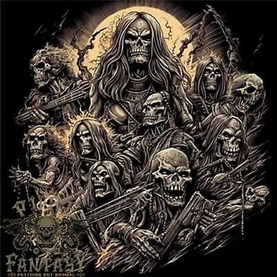 Heavy Metal Skull Rock Band Biker Music Grim Reaper Mens Cotton T-Shirt Tee Top • £10.99