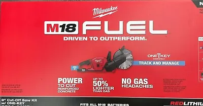 Milwaukee 2786-20 M18 Fuel 9  Concrete Cut Off Saw W One Key And 2 Blades NEW • $489