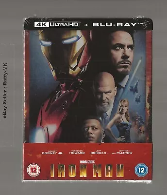 Iron Man - Uk Exclusive 4k + Blu Ray Steelbook - New & Sealed • £28.99