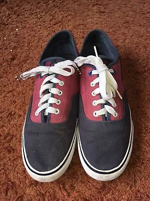 £12 • Buy Mens Voi Jeans Burgandy And Blue Lace Up Pump Trainers Uk 12
