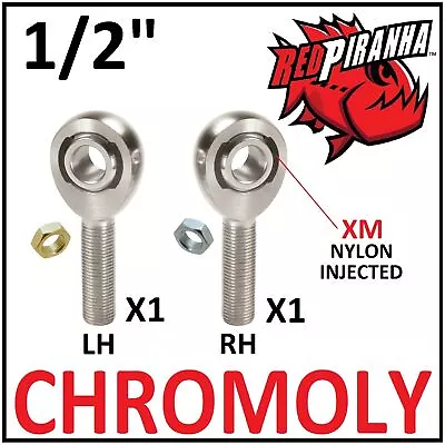 1/2''-20 Male Lh + Rh 1/2'' Bore Chromoly Heim Joint Rod End W/ Jam Nuts Kit • $19