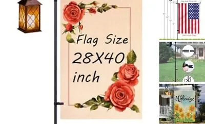 Large Garden Flag Holder Stand Pole For 28 X 40 Flags With Shepherds 60 Inch 1 • $26.56