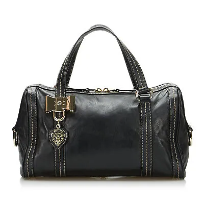 Authenticated Gucci Duchessa Boston Black Calf Leather Bag • $362.41