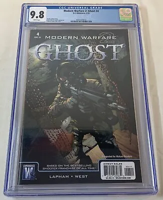 2010 Wildstorm Video Game Comic MODERN WARFARE 2 GHOST #4 ~ CGC 9.8 • $199.95