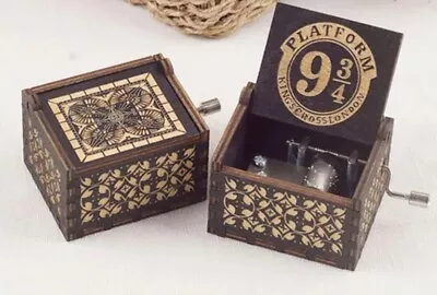 Harry Potter Crank Wooden Music Box Kings Cross Station Platform 9/3/4 • $8.95