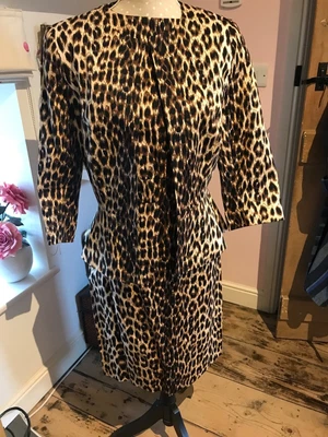 £15 • Buy Ladies Leopard Print Shift Dress With Matching Jacket Evening Cruise Party Uk14