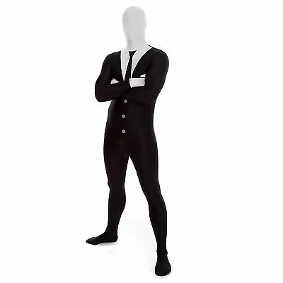 Slenderman Morphsuit Premium Suit Halloween Costume Fancy Dress Costume Large • $32.97