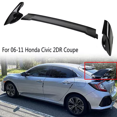 Glossy Black Mugen Style RR Trunk Wing Spoiler For 2006-11 Honda Civic 2DR Coupe • $77.59