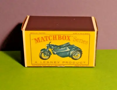 Matchbox Regular Wheels No. 4c Triumph Motorcycle & Sidecar Replica Box Only • £4.49