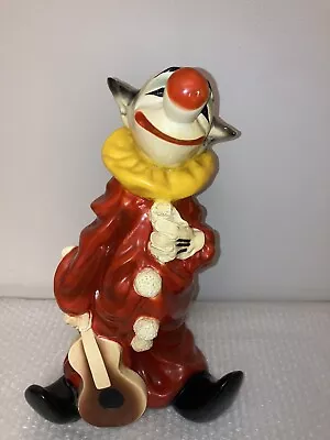 Vintage Universal Statuary Corp 1979 Clown Guitar Statue 15” Tall Heavy • $50