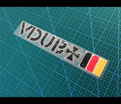 VDUB CROSS German Flag Dub Sticker - Reflective • $5.76