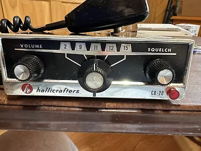 Vintage Hallicrafters Model CB-20 Citizens Band Radio With Mic • $45