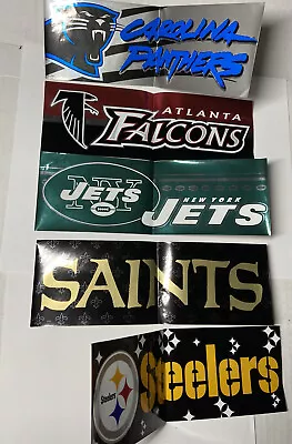 Mixed Lot Of 26 NFL Football Bumper Stickers Jaguars Jets Raiders 49ers Browns • $16.99