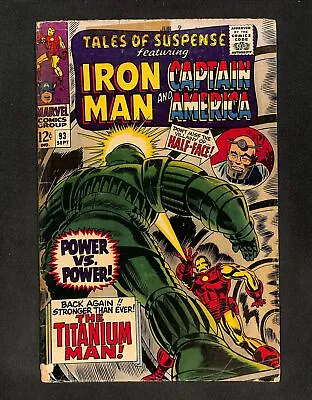 Tales Of Suspense #93 Iron Man And Captain America! Marvel 1967 • $0.99