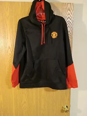 Manchester United Black Pullover Hoodie Sweatshirt Adult Medium EUC • $12.97