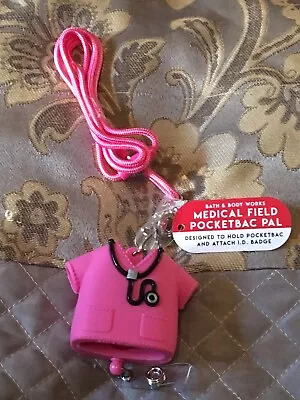 Bath And & Body Works Scrubs Medical Field Pocket* Bacs PINK Lanyard Holder • $19.95